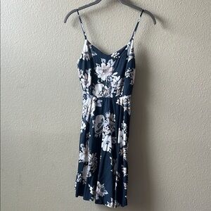 Floral Navy Blue Dress‎